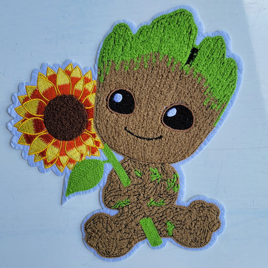 Sunflower Groot Chenile Patch