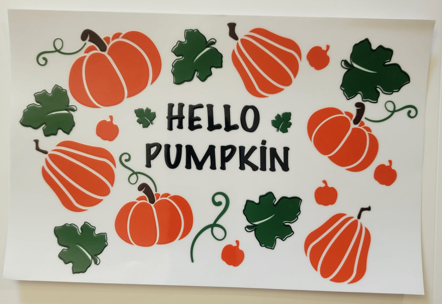 Fall Hello Pumpkin - 24 oz cold cup Wrap RTS