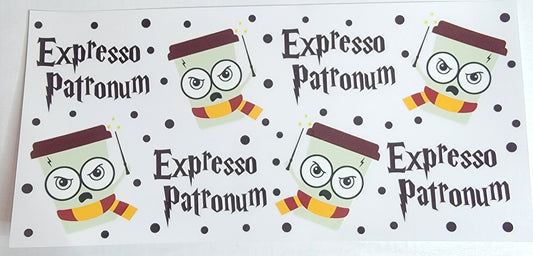 Espresso Patronum Coffee Ver 2 - 16 oz Libby UV DTF Wrap RTS