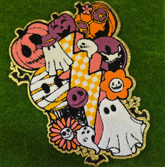 Retro Bolt Ghost Chenile Patch