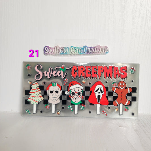 Christmas Creepers - 16 oz Libby UV DTF RTS
