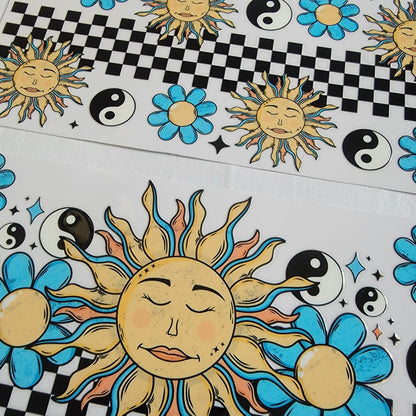 Checkered Sun And Moon Bundle - Libby UV DTF Wrap Bundle