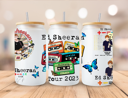 Ed Sheeran - 16 oz / 20 oz Libby UV DTF Wrap