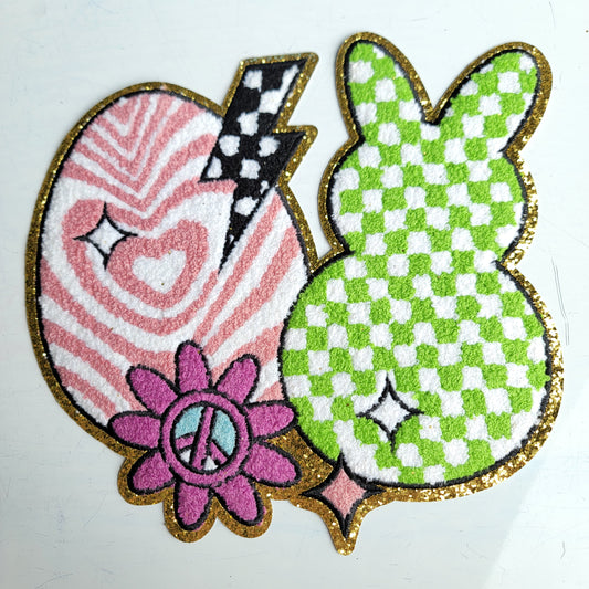 Easter Egg and Peep Chenile Patch