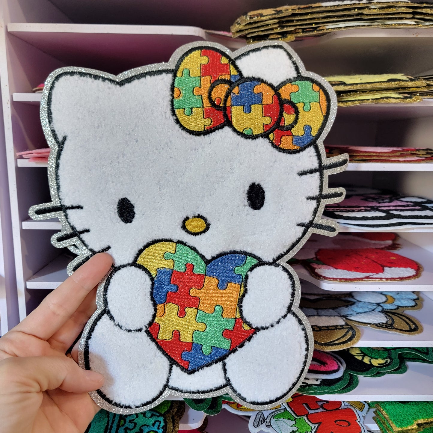 Autism Kitty Chenile Patch