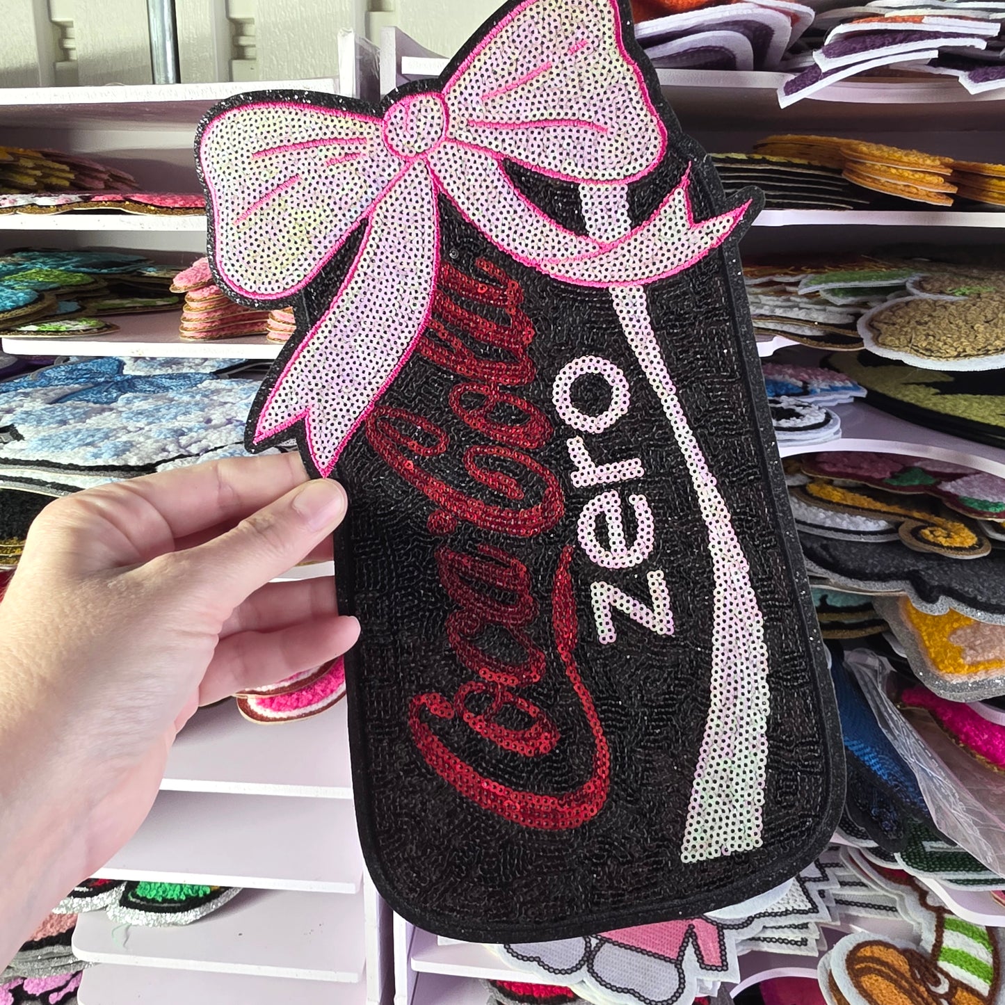 Cola Diet Zero Soda Drink - Sequin Patch