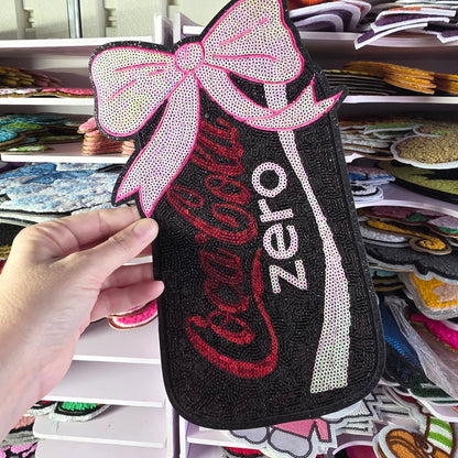 Cola Diet Zero Soda Drink - Sequin Patch