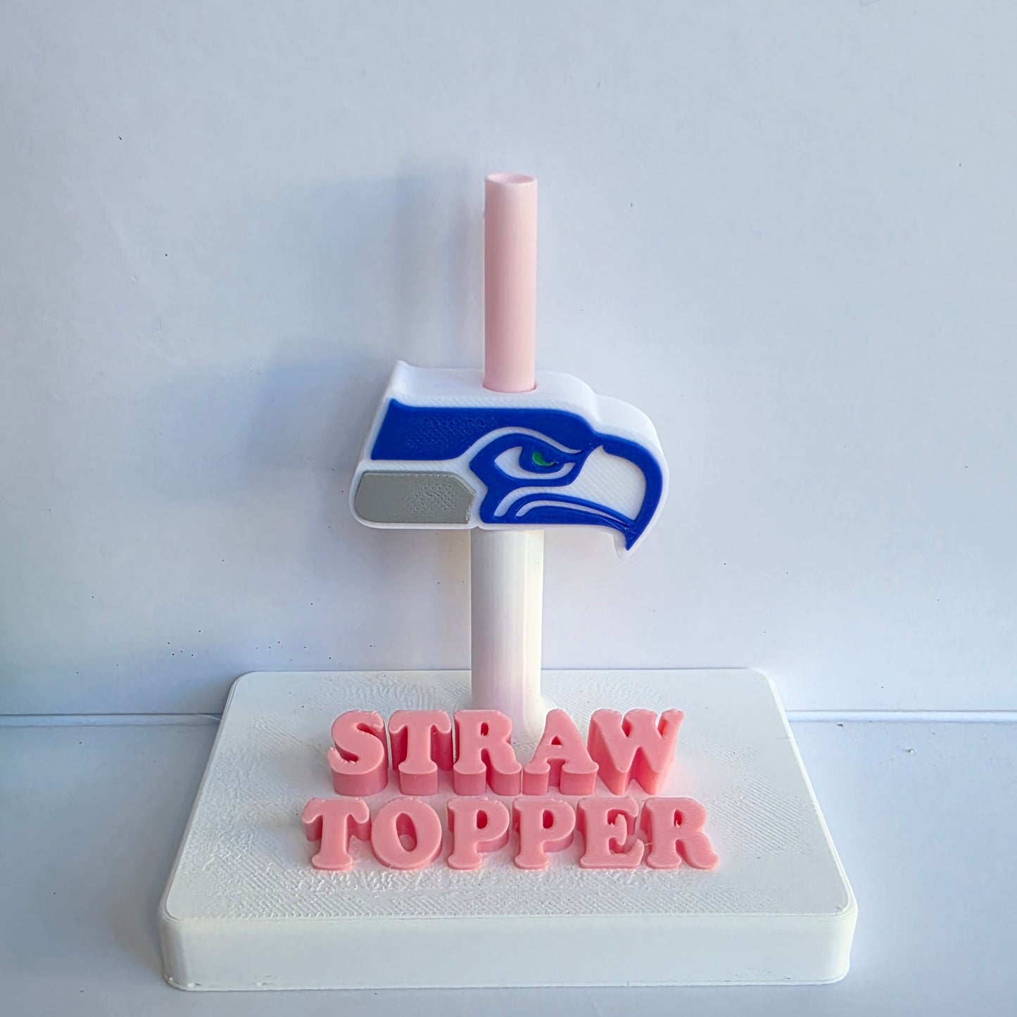 Football Seahawks 3D Printed Straw Topper