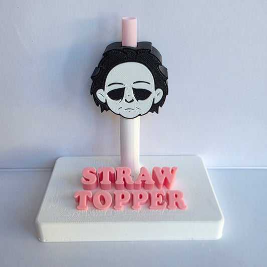 Halloween Horror Myers 3D Printed Straw Topper