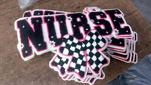 Checkered Nurse Chenile Patch