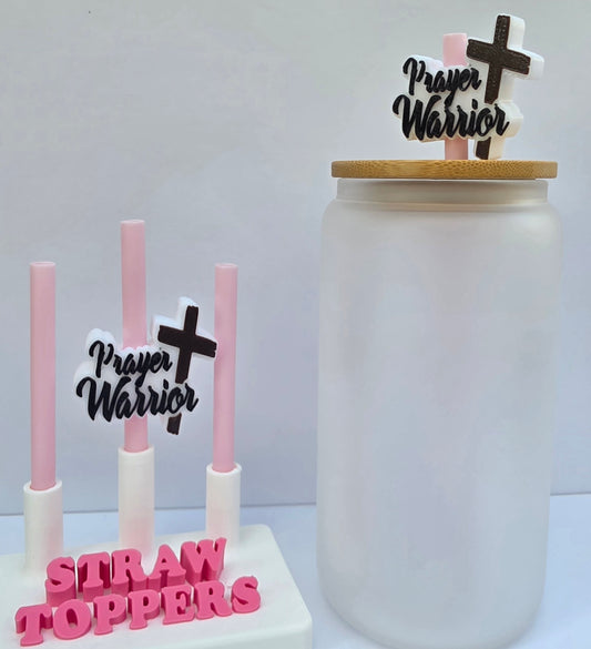 Faith Prayer Warrior 3D Printed Straw Topper