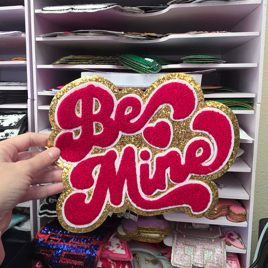 Valentines Red Be Mine Chenile Patch