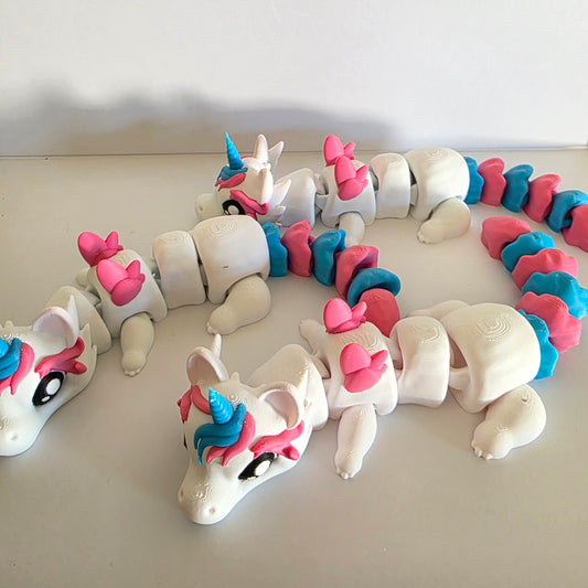 Articulated Flexi Unicorn 🦄 Dragon Poseable 3D Printed Toy