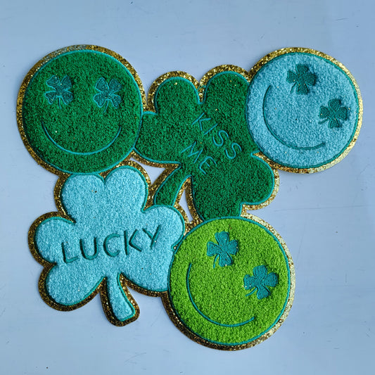 Lucku Shamrock Chenile Patch