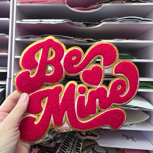 Valentines Red Be Mine Chenile Patch