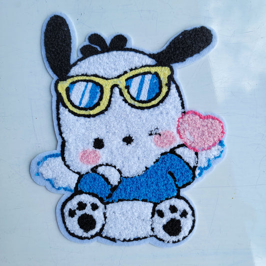 White Poca Chenile Patch