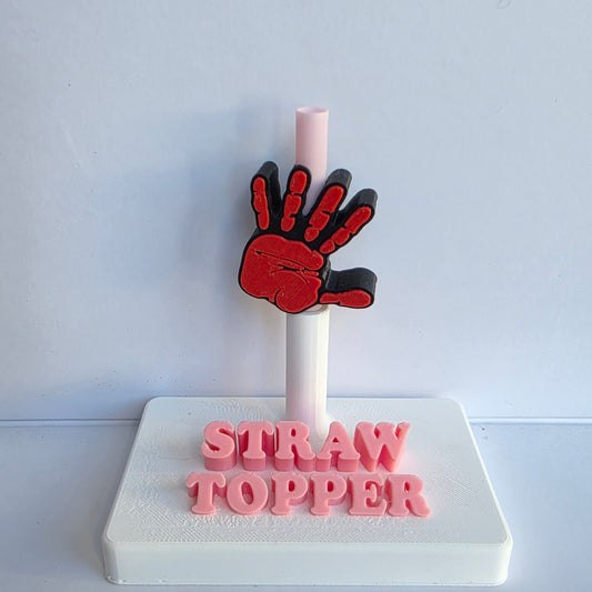Horror Hand 3D Printed Straw Topper
