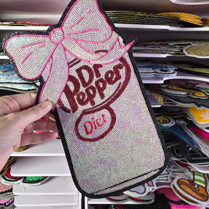Cola Diet Zero Soda Drink - Sequin Patch