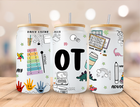 Medical OT Occupational Therapy - 16 oz Libby UV DTF Wrap