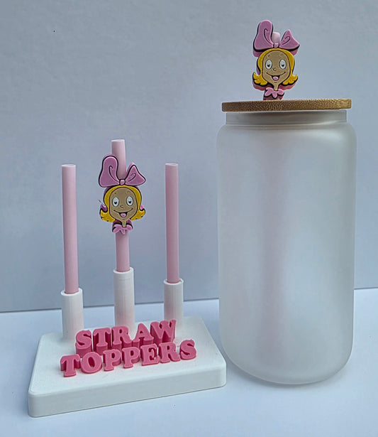 Christmas Cindy Lou 3D Printed Straw Topper