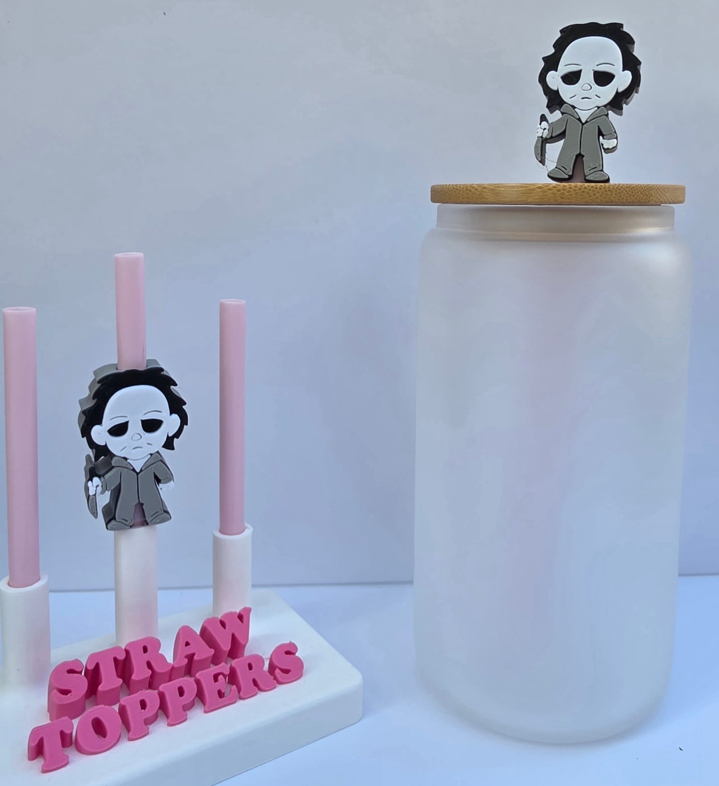 Halloween Horror Myers 3D Printed Straw Topper