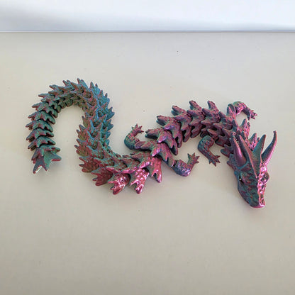 Articulated Flexi Ombre Purple Dragon Poseable 3D Printed Toy