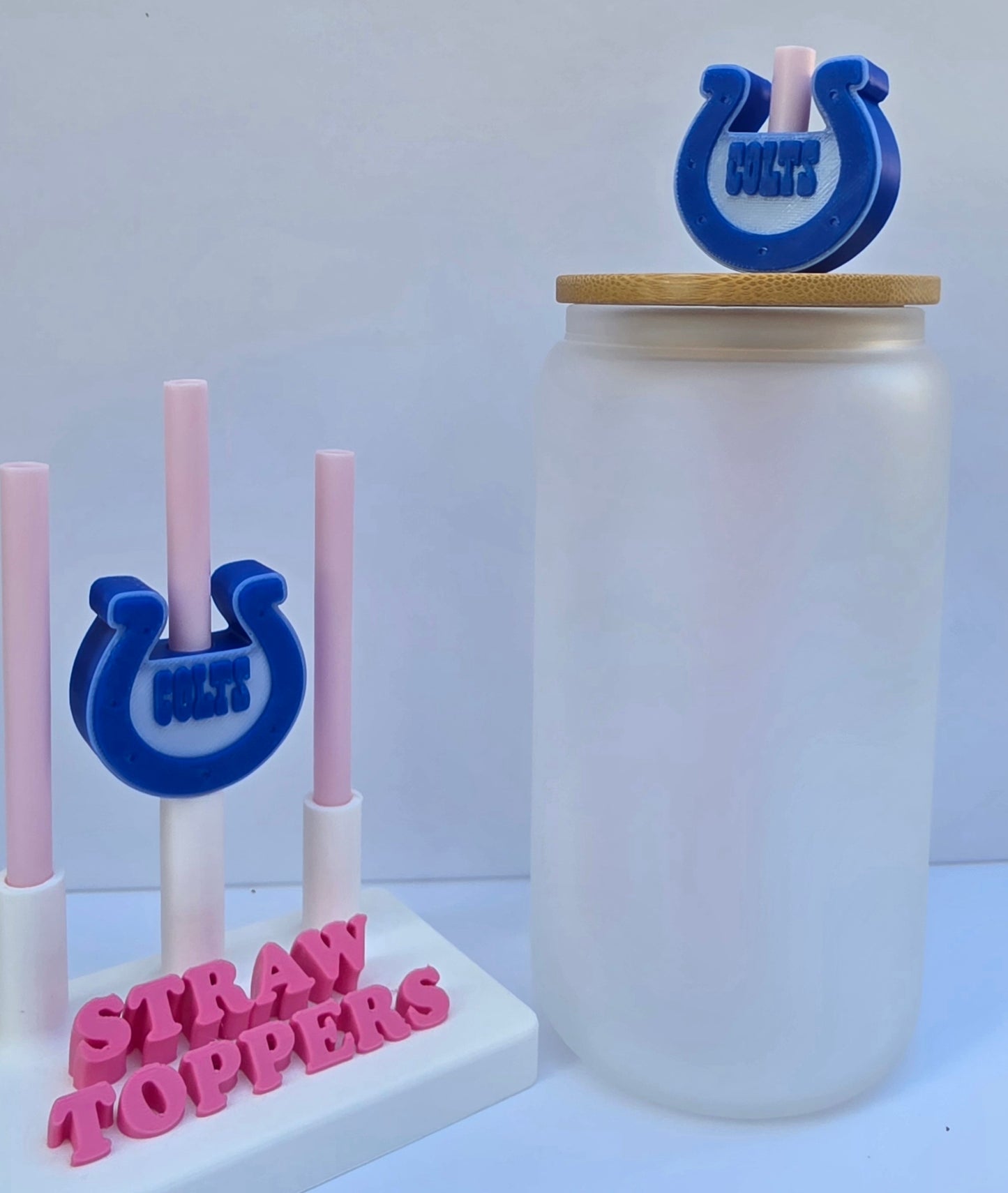 Football Colts 3D Printed Straw Topper