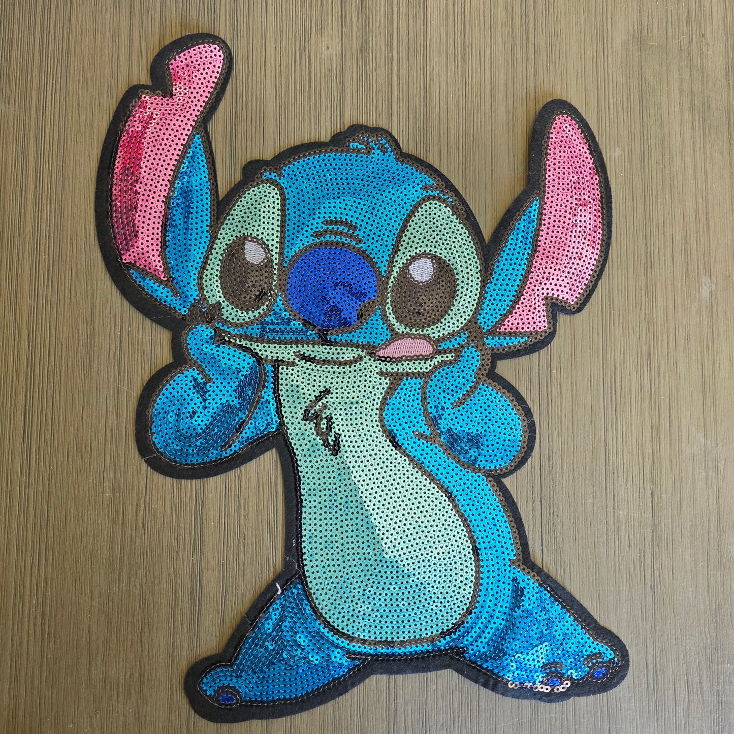 Blue Alien Friend - Sequin Patch