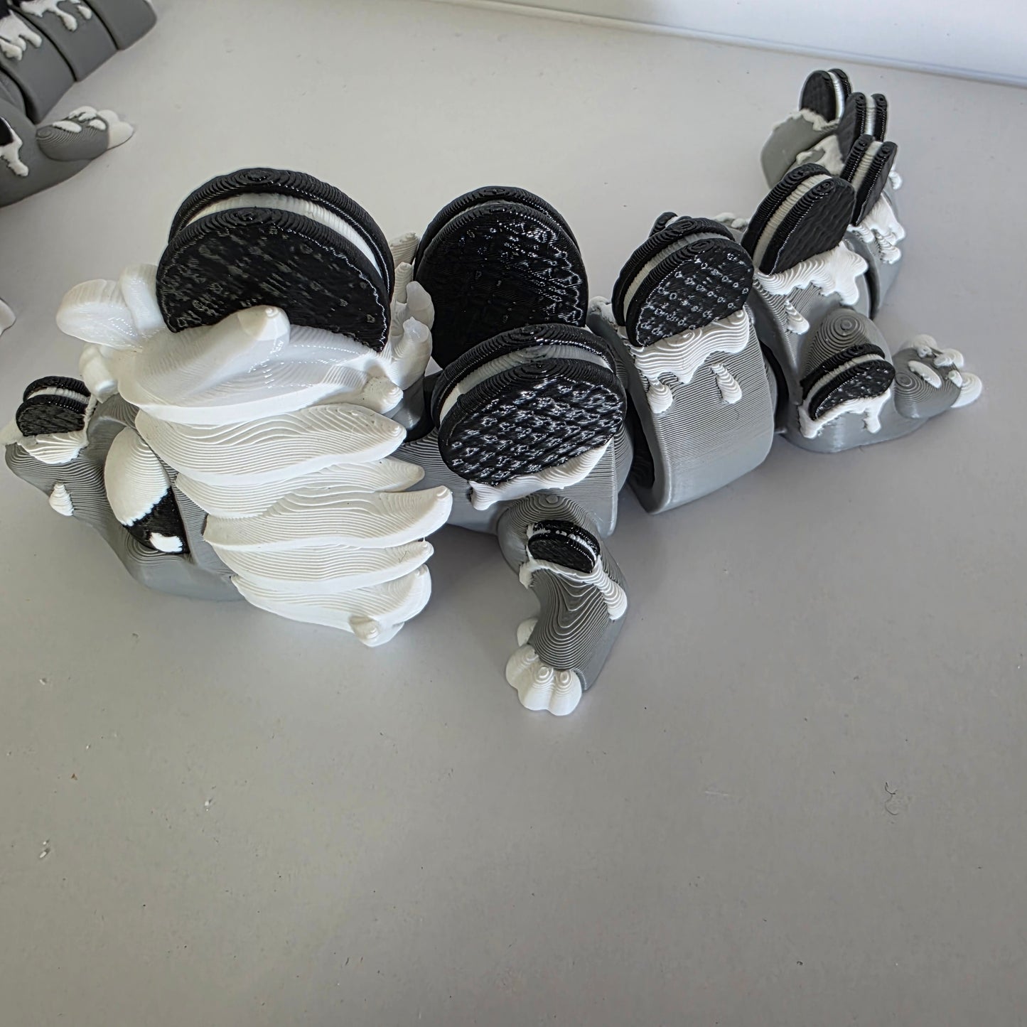 Articulated Flexi Oreo Cookie Dragon Poseable 3D Printed Toy