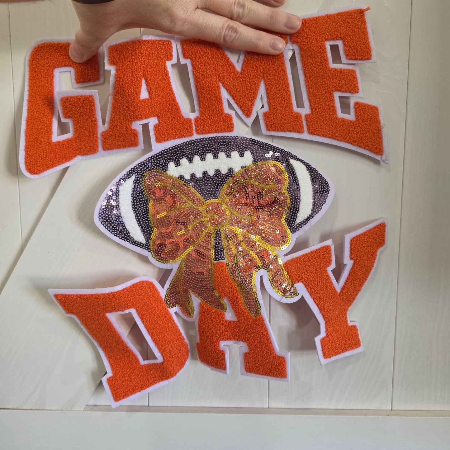 Orange Game Day - Chenile Patch
