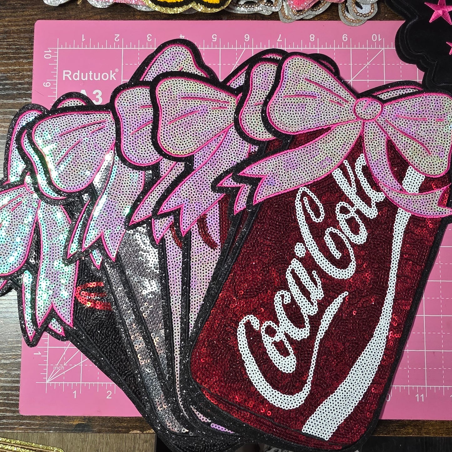 Cola Diet Zero Soda Drink - Sequin Patch