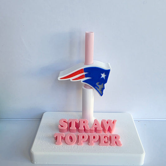 Football Patriots 3D Printed Straw Topper
