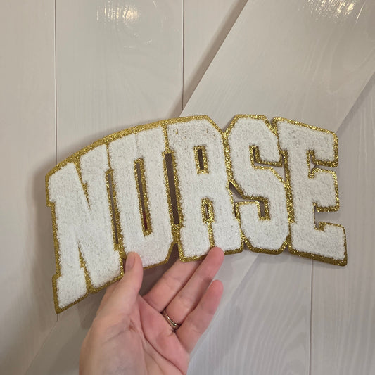 White Nurse Print - Chenile Patch
