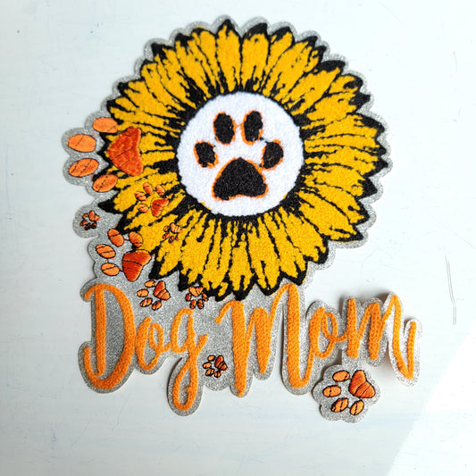 Sunflower Dog Mom Chenile Patch