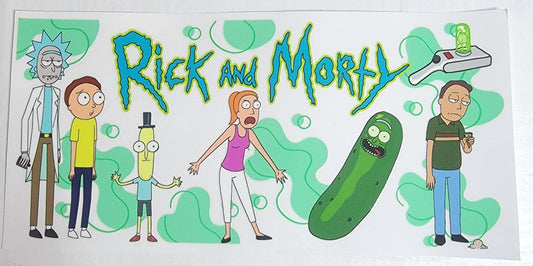 Rick And Morty - 16 oz Libby UV DTF Wrap