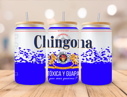 Blue Chingona - 16oz/20oz Libby UV DTF Wrap