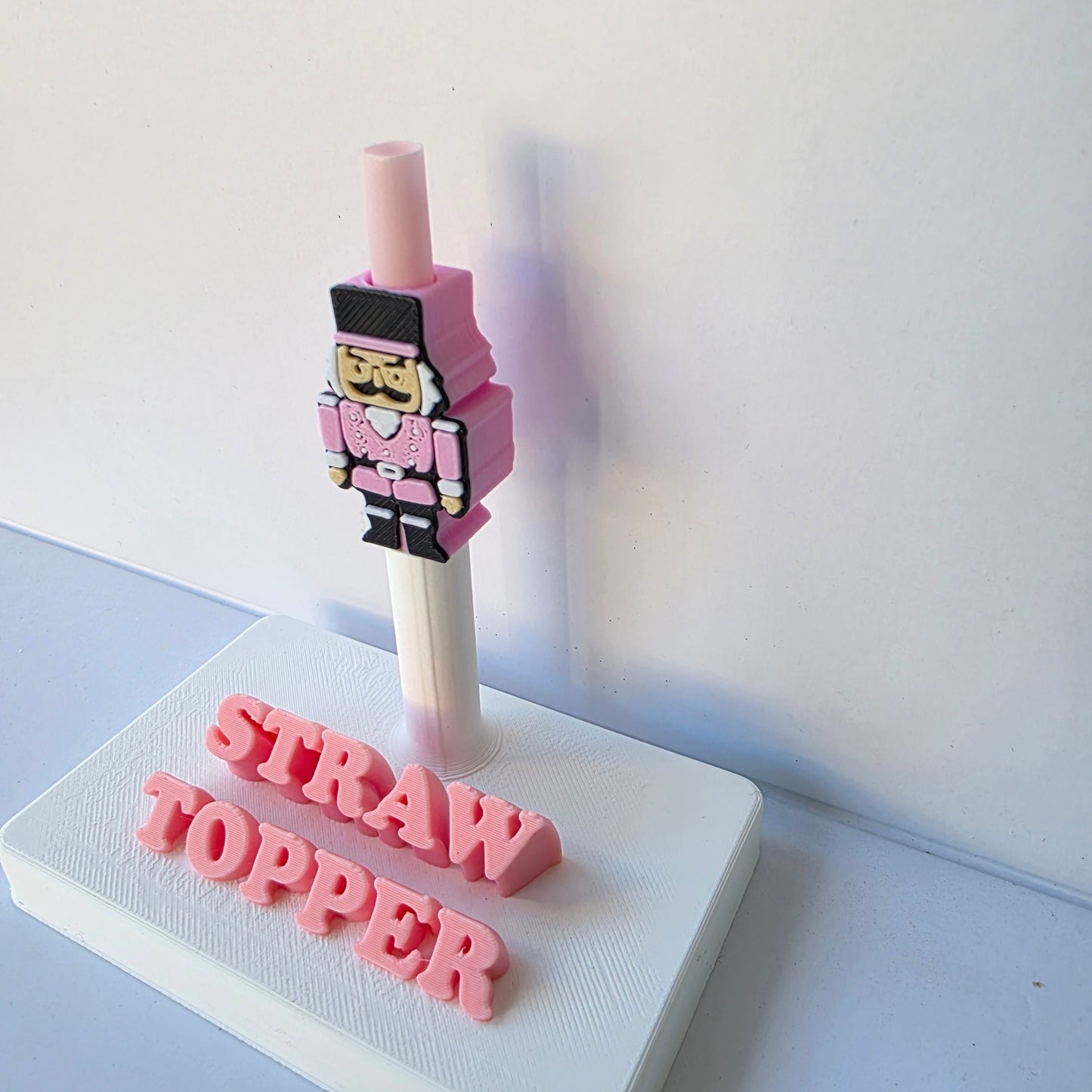 Pink Nutcracker 3D Printed Straw Topper