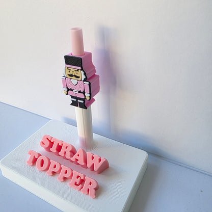 Pink Nutcracker 3D Printed Straw Topper