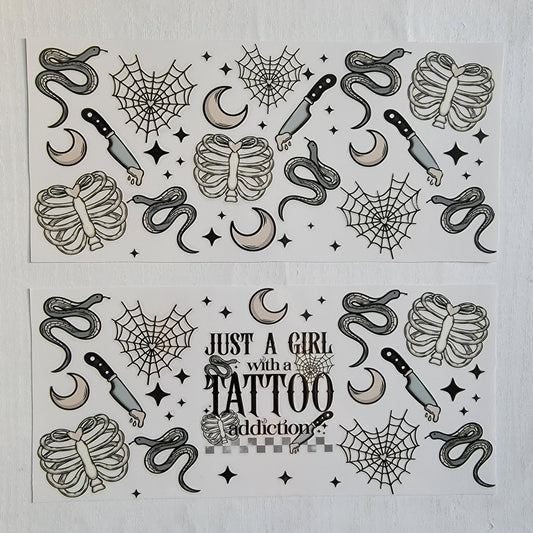 Just A Girl With A Tattoo Addiction Bundle - Libby UV DTF Wrap Bundle