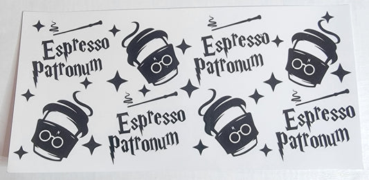 Espresso Patronum Coffee - 16 oz Libby UV DTF Wrap RTS