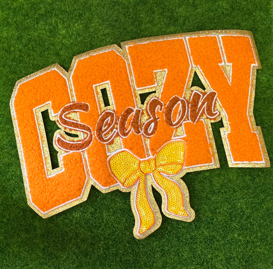 Fall Autumn Cozy Season Chenile Patch