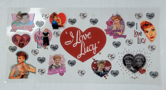 I Love Lucy - 16 oz Libby UV DTF Wrap RTS