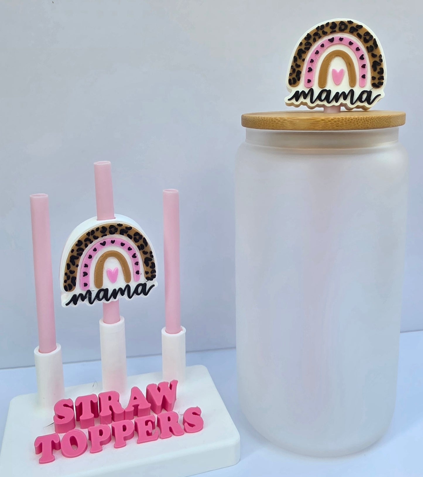 Rainbow Mama 3D Printed Straw Topper