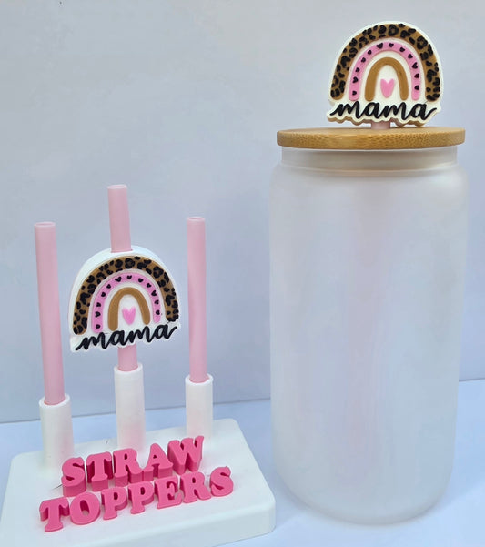 Rainbow Mama 3D Printed Straw Topper