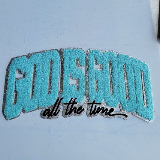 Faith God Is Good Chenile Patch