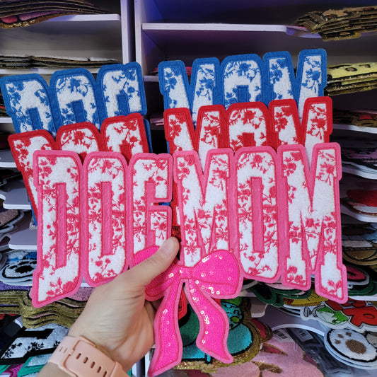 Dog Mom Chenile Patch