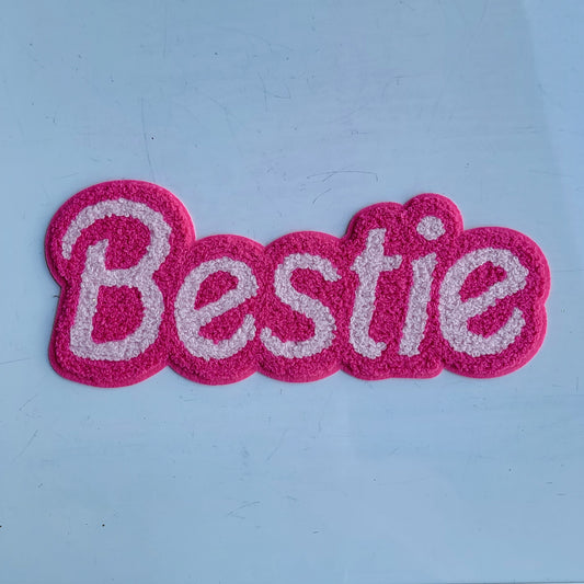 Pink Bestie Chenile Patch