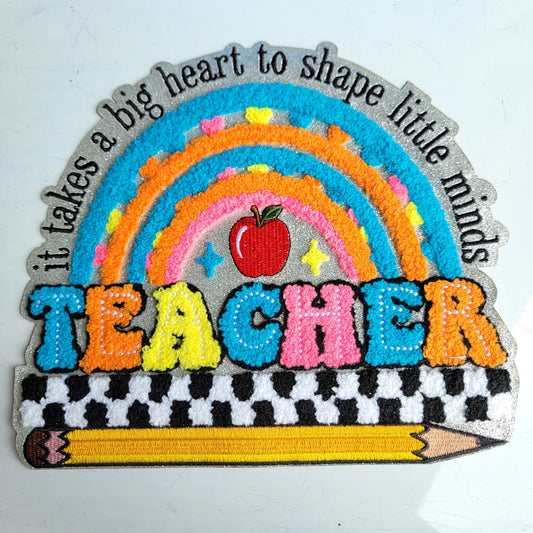 Teacher Rainbow Chenile Patch