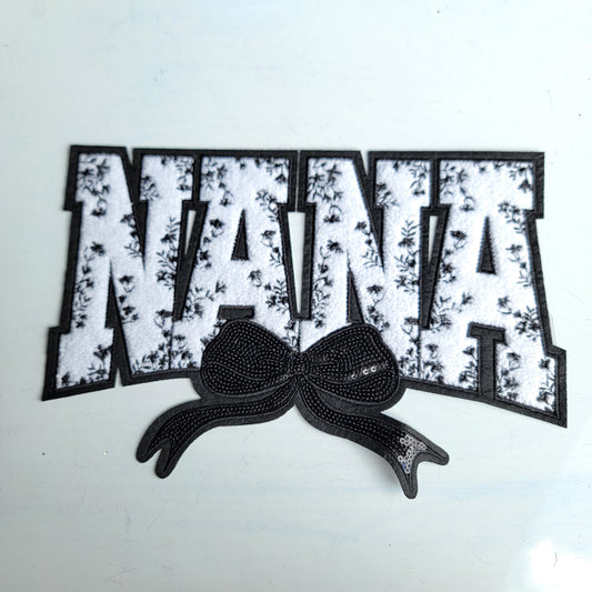 Black n White NANA Chenile Patch
