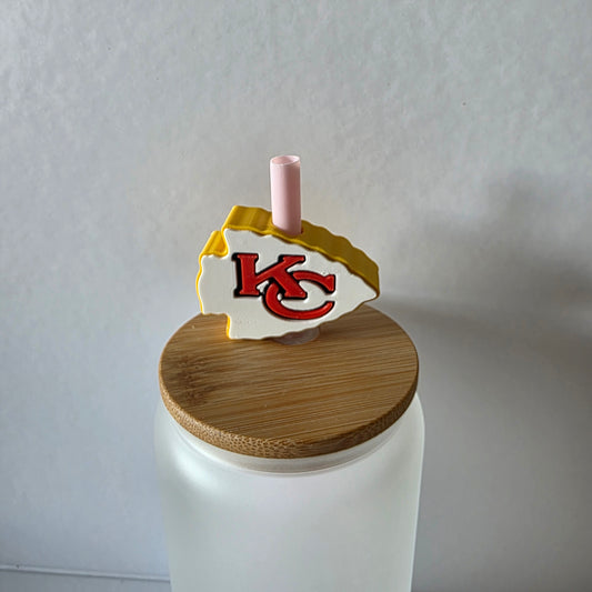 Football KC Bear 3D Printed Straw Topper
